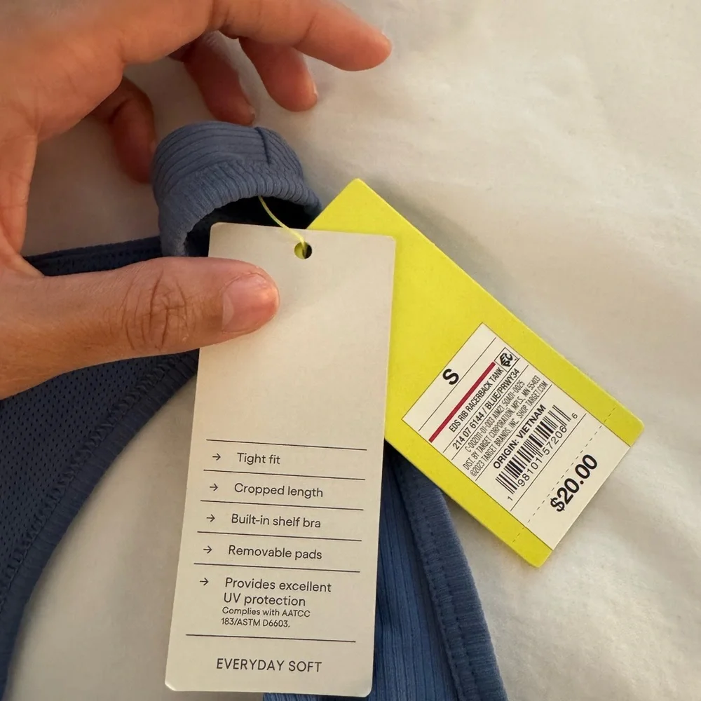 All In Motion Blue Racerback Tank Top - Picture 2 of 5